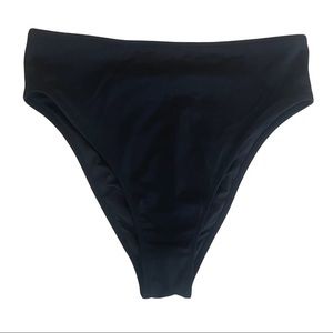 Shade & Shore Black High Rise Bikini Swim Bottoms Size Small